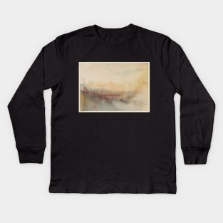 A Town, 1845 Kids Long Sleeve T-Shirt